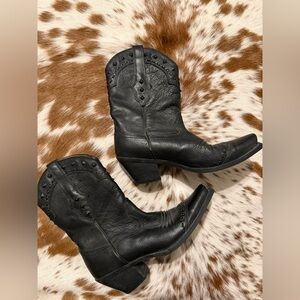 Ariat Black Leather Heeled Boots